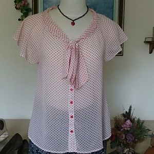 Top, Margret by be cool, red cap sleeves, M, 🌺HP🌺